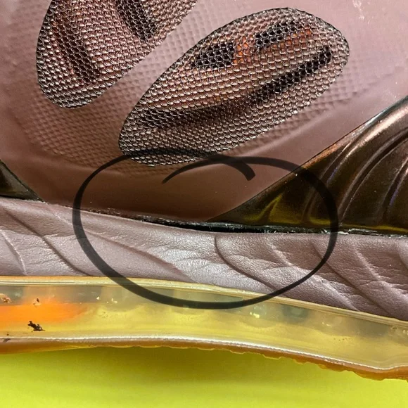 Nike Men's Maroon and Orange High-Top Basketball Shoes - Picture 9 of 16